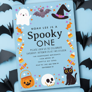 Spooky One Halloween Boys 1. Geburtstag Einladung