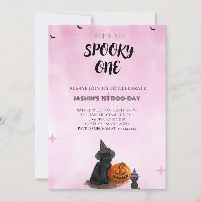 Spooky One Halloween Einladung (Vorderseite)