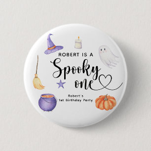 Spooky One Halloween Erste Geburtstagsparty Button
