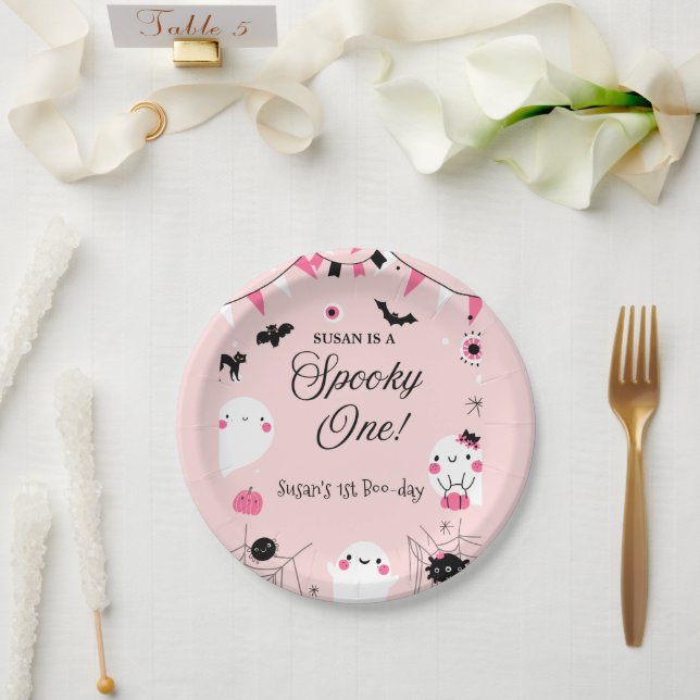 Spooky One Halloween Geburtstag Pappteller (Hochzeit)