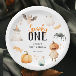 Spooky One Halloween Geburtstag Pappteller