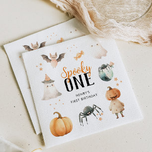 Spooky One Halloween Geburtstag Serviette