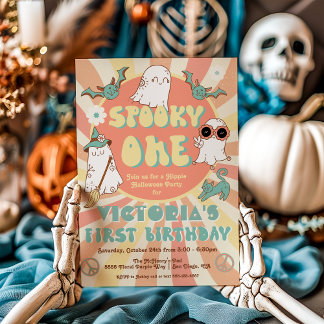 Spooky One Halloween Geburtstagsparty Einladung