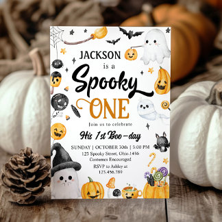 Spooky One Halloween Ghost Geburtstagsparty Einladung