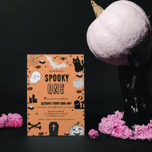 Spooky One Halloween Ghost Girl 1. Geburtstags-Par Einladung