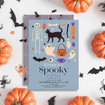 Spooky One Halloween Motifs Blue 1. Geburtstag