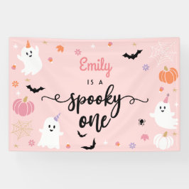 Spooky One Halloween Niedlich Ghost 1. Geburtstag Banner