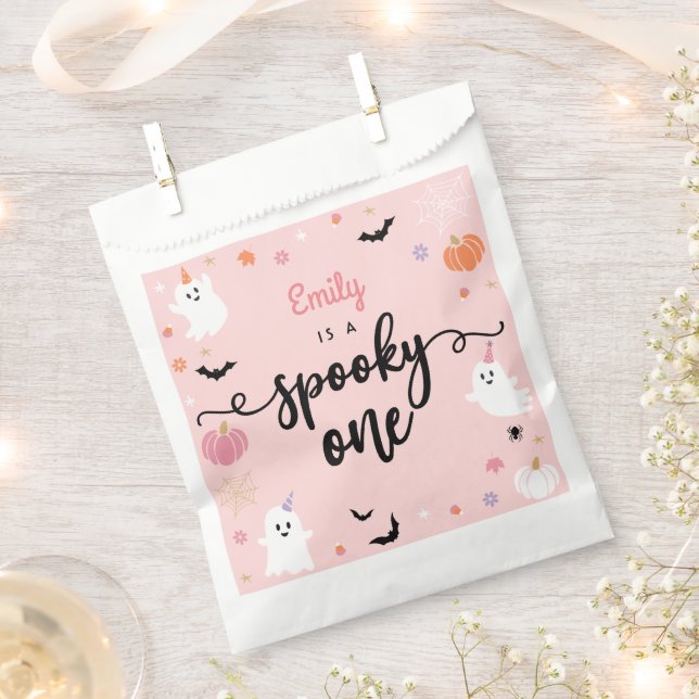 Spooky One Halloween Niedlich Ghost 1. Geburtstag Geschenktütchen (Ausgeschnitten)