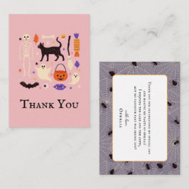 Spooky One Halloween Pink 1. Geburtstag Vielen Dan Mitteilungskarte