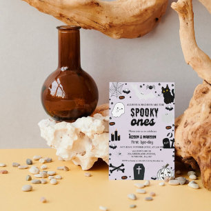 Spooky One Halloween Twin erste Geburtstagsparty Einladung
