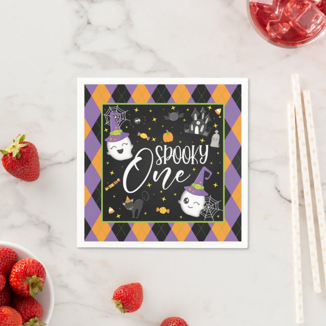 Spooky One Napkin - Blk Serviette (Beispiel)