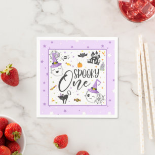 Spooky One Napkin - Lila Serviette