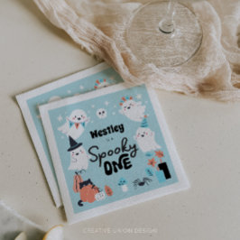 Spooky One Niedlich Ghost Boy 1. Geburtstag Party Serviette