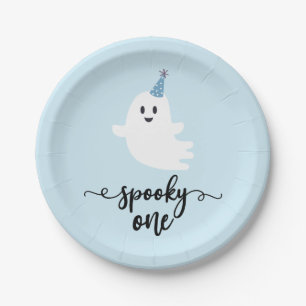 Spooky One Niedlich Ghost Halloween 1. Geburtstag Pappteller