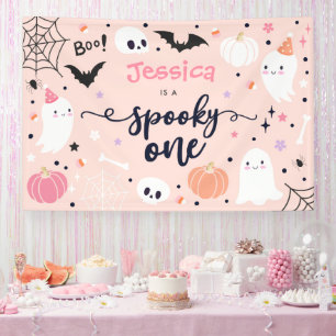 Spooky One Niedlich Halloween Ghost 1. Geburtstag Banner