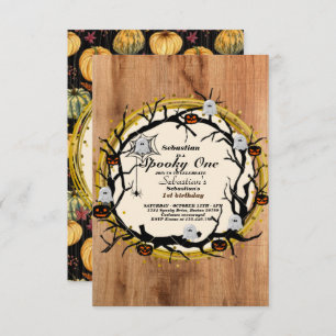 Spooky One Niedlich Halloween Ghost 1. Geburtstag  Einladung