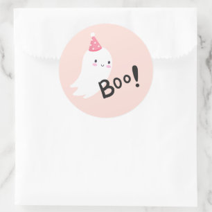 Spooky One Niedlich Halloween Ghost 1. Geburtstags Runder Aufkleber