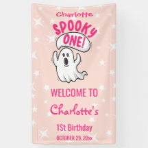 Spooky One Niedlich Pink Halloween Ghost 1. Geburt