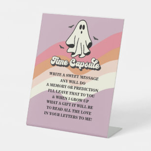 Spooky One Retro Ghost Birthday Time Kapsel Sockelschild