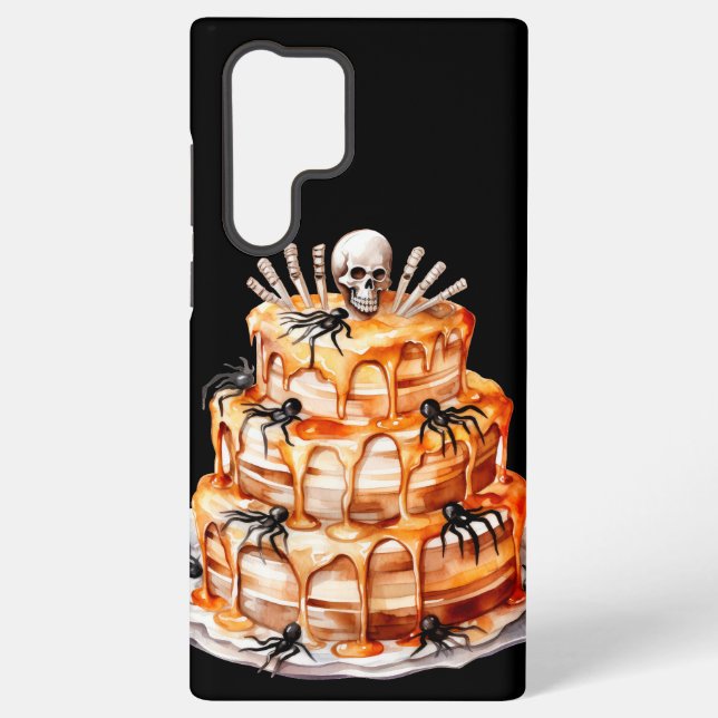 SPOOKY ORANGE HALLOWEEN LAYER CAKE SAMSUNG GALAXY HÜLLE (Rückseite)