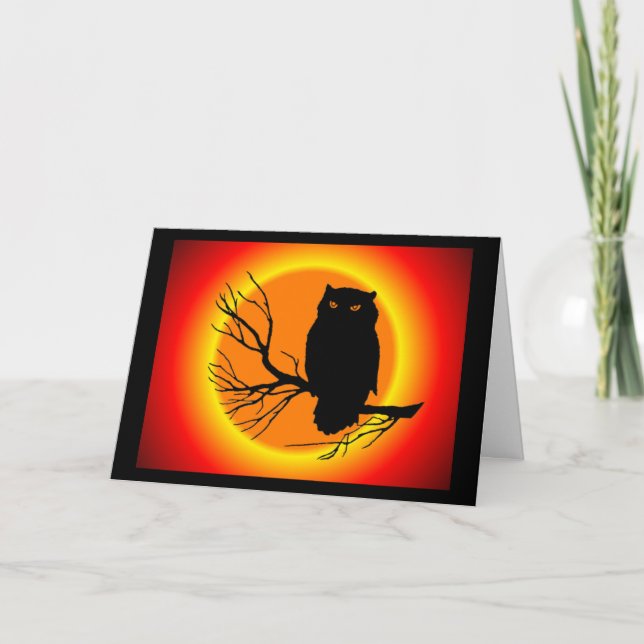 Spooky Owl Karte (Vorderseite)