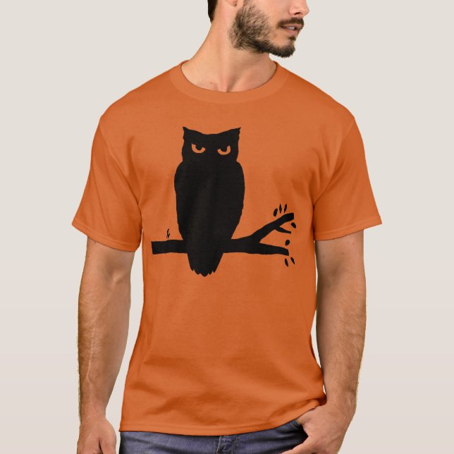 Spooky Owl Silhouette T-Shirt (Vorderseite)