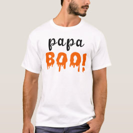 Spooky Papa Boo Orange Halloween Familie T-Shirt