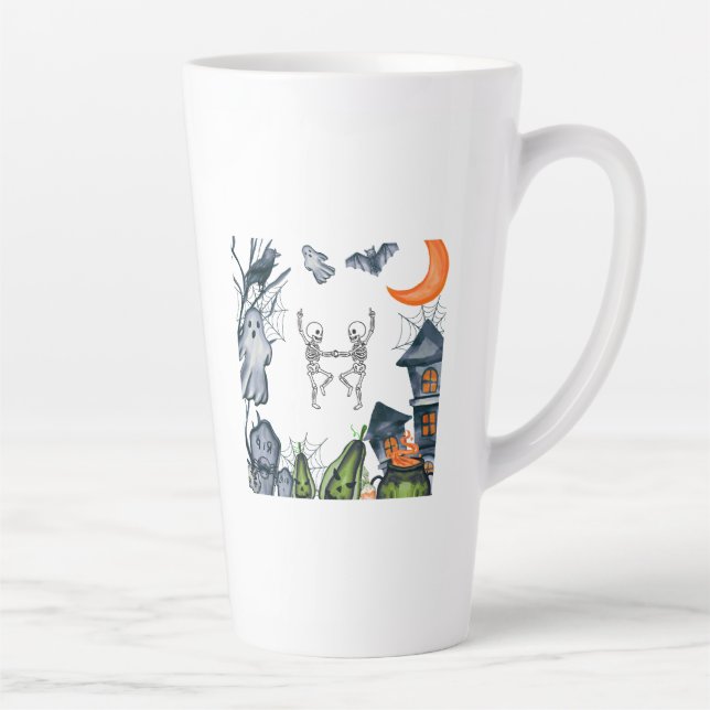 Spooky Party Frame T-Shirt Milchtasse (Rechts)