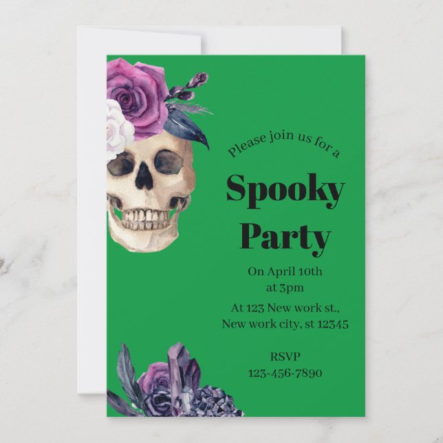 Spooky Party Halloween Einladung (Vorderseite)