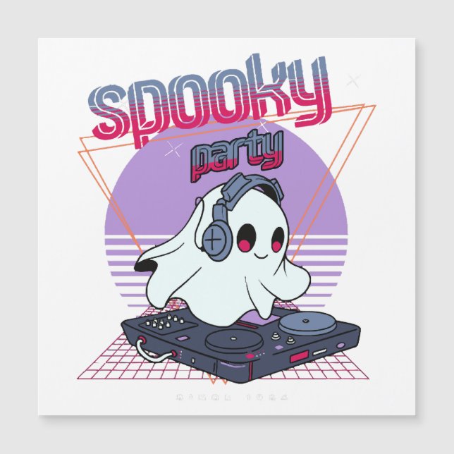 Spooky Party Halloween Magnetkarte (Vorderseite)