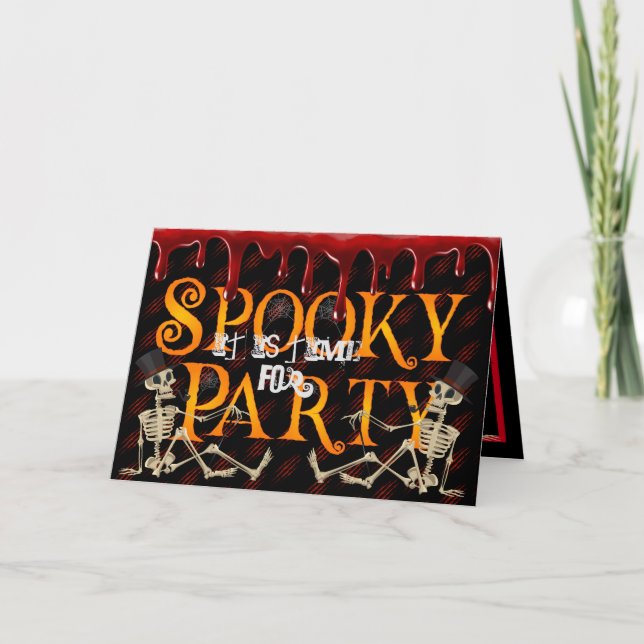 Spooky-Party Karte (Vorderseite)
