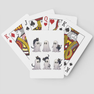 Spooky Pastel Gothic Geister Schwarze Katzen Hallo Spielkarten