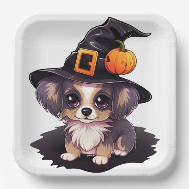 Spooky Paws und Furry Claws Pappteller (Vorderseite)