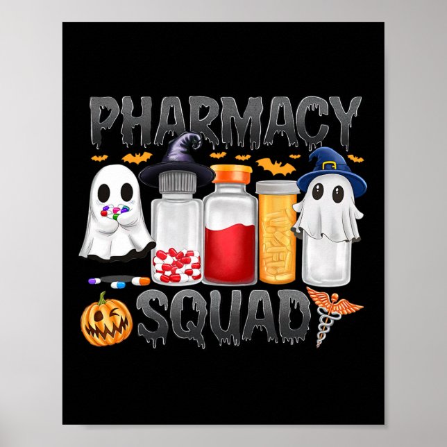 Spooky Pharmacy Squad Ghost Pills Pharmakokinetik  Poster (Vorne)