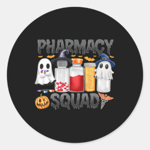 Spooky Pharmacy Squad Ghost Pills Pharmakokinetik  Runder Aufkleber