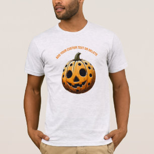 Spooky Pickleball Pumpkin Pickleballer Halloween T-Shirt