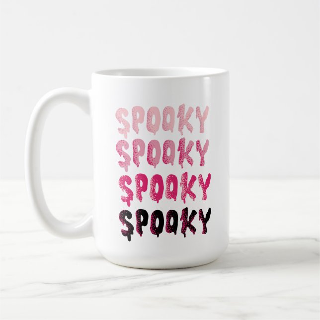 Spooky Pink und Black Halloween Kaffeetasse (Links)