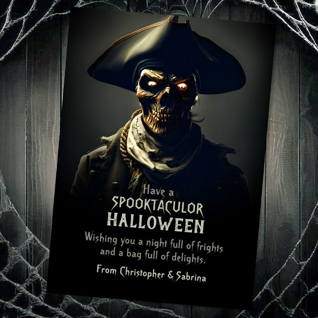 Spooky Pirate Halloween Gruß Feiertagskarte (Von Creator hochgeladen)