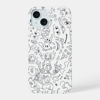 Spooky Pokémon Doodle Case iPhone 15 Hülle