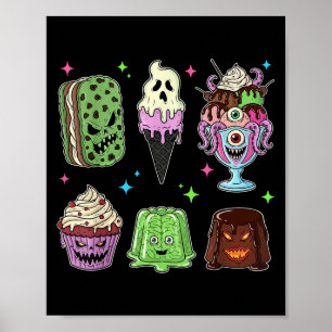 Spooky Popsice Ice Cream Summer Party Halloween S Poster
