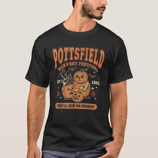 Spooky Pottsfield Harvest Festival Pumpkin Vibes H T-Shirt (Vorderseite)