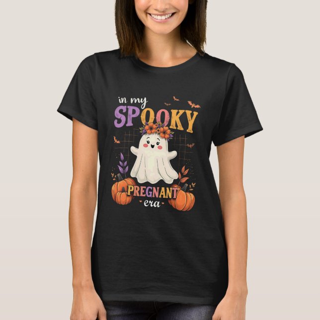 Spooky Pregnant Era Halloween Mother to Be Party C T-Shirt (Vorderseite)