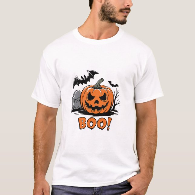 Spooky Pumpkin Boo T - Shirt" T-Shirt (Vorderseite)
