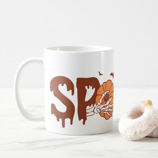 Spooky Pumpkin Boobes Funny Halloween Kaffeetasse (Mit Donut)