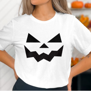 Spooky Pumpkin Face Halloween-T - Shirt