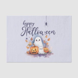 Spooky Pumpkin Ghost Halloween Tissue Seidenpapier