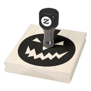 Spooky Pumpkin Halloween 4" x 5" Gummi-Briefmarke Gummistempel