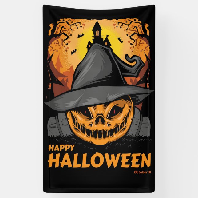 Spooky Pumpkin Halloween Banner (Vertikal)