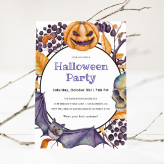 Spooky Pumpkin Halloween-Party Einladung