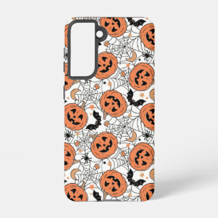 Spooky Pumpkin Halloween Pattern Samsung Galaxy Hülle